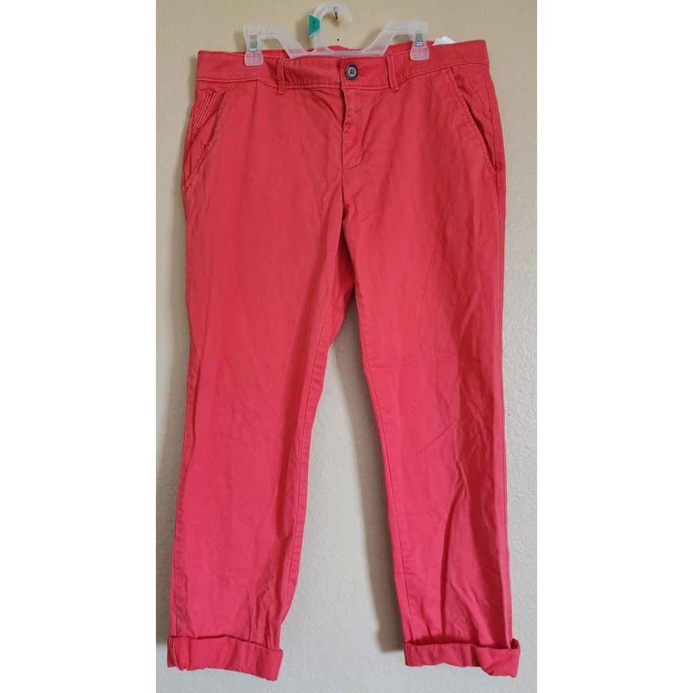 Banana Republic Straight Leg Dress Pants Slacks Salmon Peach Women SZ 6